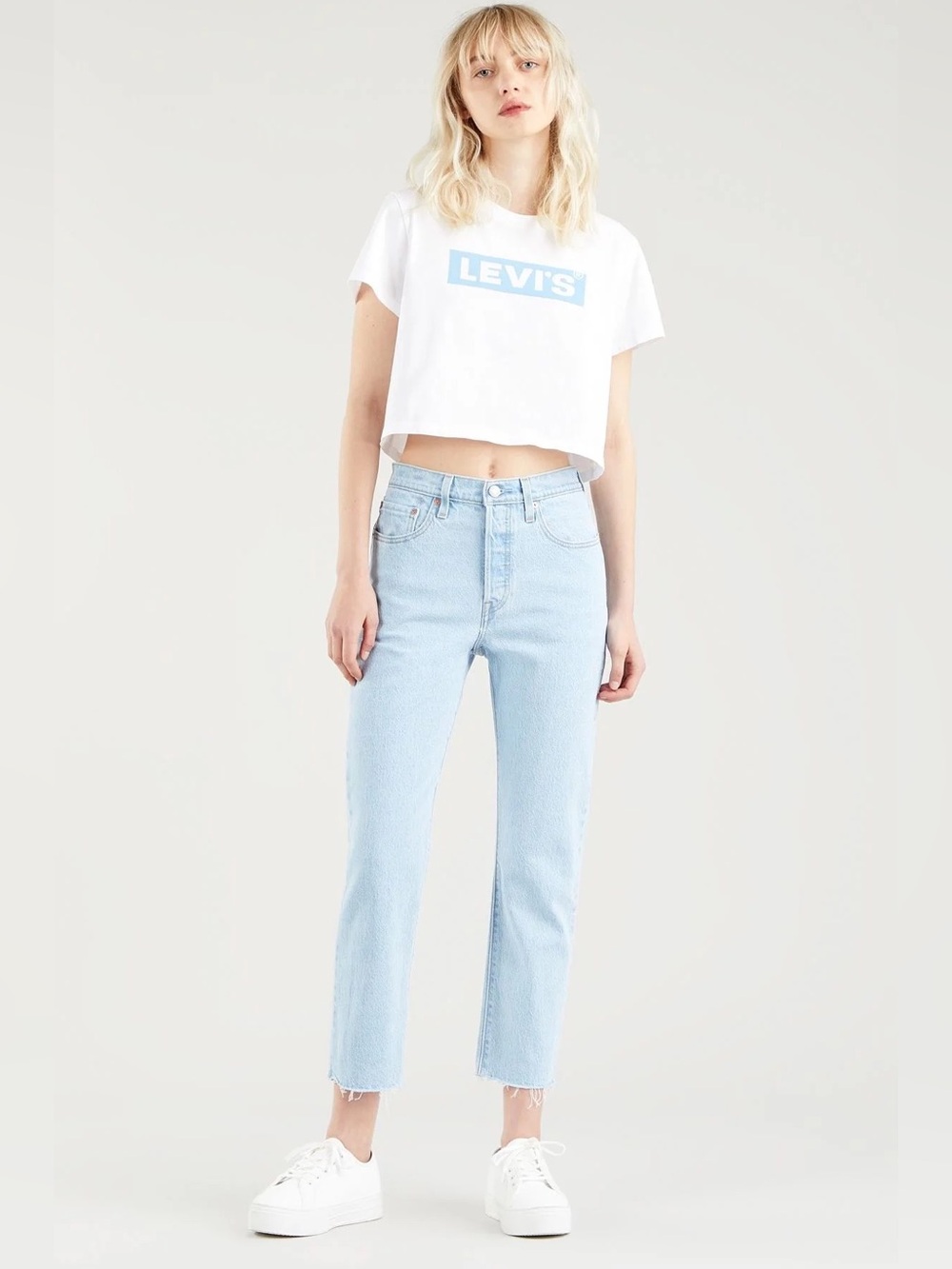 Levi’s 501® Original Cropped Jeans | Light Blue Wash | Size 26x30